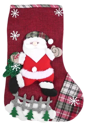 Weihnachtsstrumpf 30 cm rot – Geschenkbeutel für Xmas-Deko