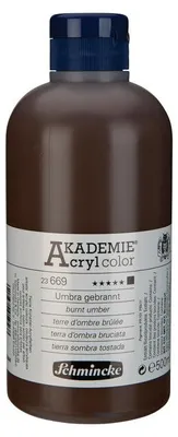 Produktbild von Schmincke AKADEMIE Acryl color Acrylfarbe 500 ml - 669 Umbra gebrannt
