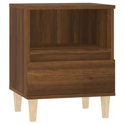 Produktbild von "2026 Aktion"Nachttisch für Schlafzimmer - elegantes Design - Nachtkommode - Braun Eichen-Optik 40x35x50cm - Nachttische & -schränke NeuMöbel643867