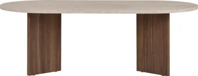 Produktbild von Skye Decor, Sable - Travertine, Walnut, Couchtisch, Travertin, 100% MELAMINBESCHICHTETE SPANNPLATTE, 119 x 60 x 40 cm