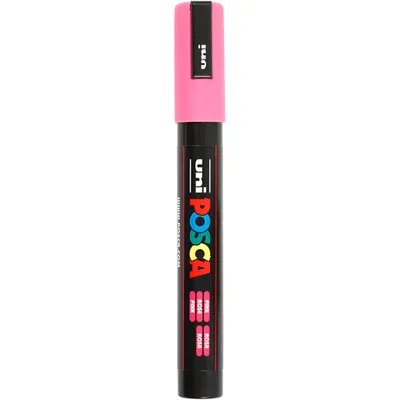 Produktbild von Uni-Ball uni POSCA PC-5M, Pink, Schwarz, Pink, Bullet, Medium