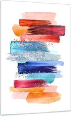 Produktbild von Bilder auf glas - Einteilig - Abstraktion Farben Gürtel - 70x100cm - Glasbilder - Wandbilder - Bilder - Wanddekoration aus Glas - Glas Bilder - Wandbild auf Glas - GPA70x100-4330
