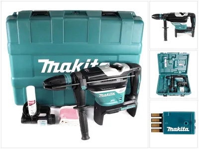 Zdjęcie produktu dla Makita DHR400ZKU, SDS Max, Czarny, Niebieski, Silnik bezszczotkowy, 8 J, Bateria, 18 V