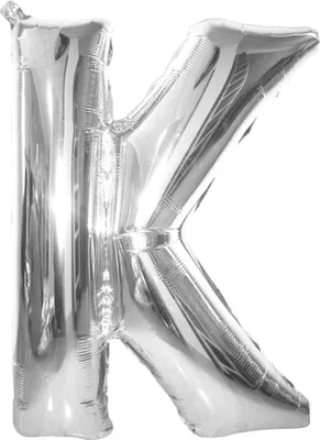Obrázek produktu pro Balón foliový - písmeno K - stříbrný - 102 cm