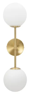 Zdjęcie produktu dla o Ferretti kinkiet Glamy podwójny E14 15x21x55 cm złoto-biały