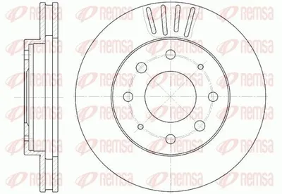 Produktbild von 2x REMSA Bremsscheibe 6625.10 vorne für HYUNDAI SANTAMO für KIA JOICE 256mm 45mm