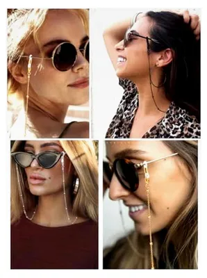 Produktbild von Brillenkette aus Edelstahl für Damen und Herren, verstellbar, 3,5 mm breit, Perlenkette, Maskenkette, Zubehör für Sonnenbrillen, 71 cm