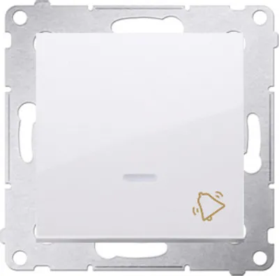 Zdjęcie produktu dla Kontakt-Simon DD1L.01/11, Przyciskany przełącznik, Plastik, Biały, IP20, IP44, 250 V, 10 A