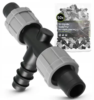 Produktbild von TRCR T-Verbinder 16mm Tropfschlauch 50 Stück Bewässerung