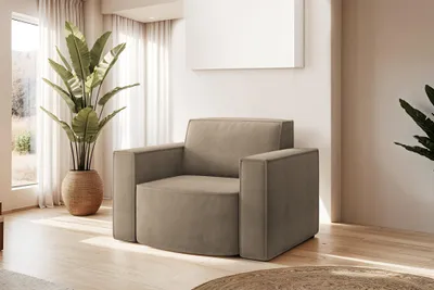 Produktbild von Sessel Designersessel PALMA in Stoff Noel Braun