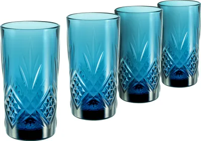 Produktbild von CreaTable, 33079, Eugene Blau, Longdrinkglas 4-tlg, Glas
