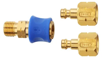 Produktbild von Cadac Quick Release Coupling Kupplungsstück für Gasschlauch mit 2 Anschlüssen DE 50mBar 338-1-DE
