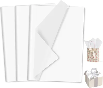 Produktbild von Seidenpapier 50x70 cm, 100 Bogen, Packpapier, für Geburtstage, weiß