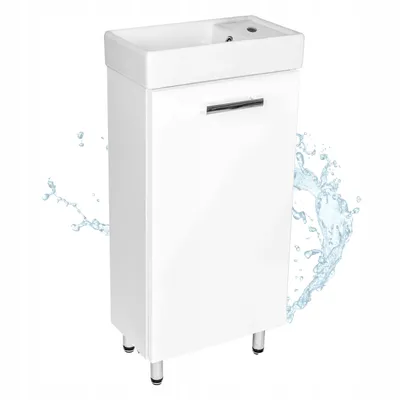 Image de Stamar | Salle de bain - colonne avec lavabo, 40 cm, blanc