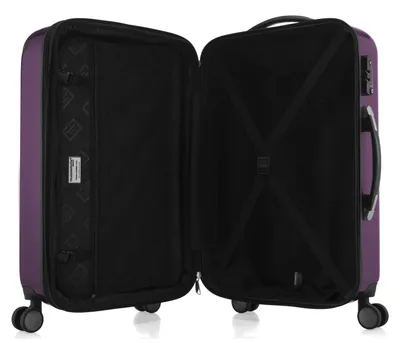 Image de Alex - Grande valise rigide pour bagages enregistrés avec extension Trolley Valise à roulettes Check-In Valise de voyage XL 75 cm, 119 L, 4 roulettes, brillant,Aubergine