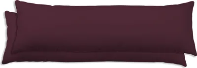 Produktbild von 2er Set Seitenschläferkissen Bezug 40x145 cm bordeaux Uni Kissenbezug Baumwolle