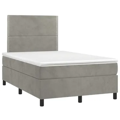 Obrázok produktu pre vidaXL Box spring posteľ s matracom svetlosivá 120x190 cm zamat