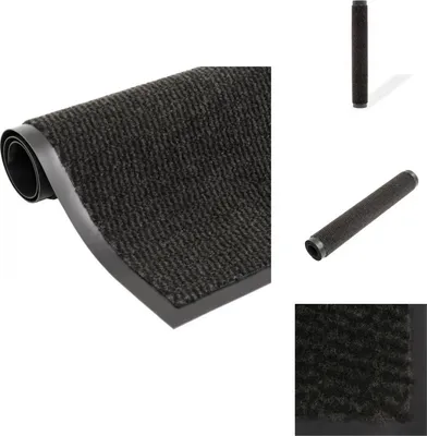 Image de vidaXL Tapis de sol Rectangulaire Tufted 40x60 cm Noir - Paillassons
