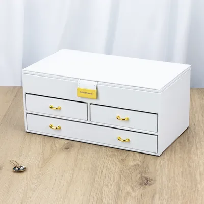 Produktbild von ADEL DREAM Schmuckkästchen, 3 Gläser, Schmuckstücke, elegante Geschenke für Frauen und Mädchen aufbewahrt werden.