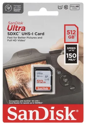 Immagine prodotto di SanDisk Ultra SDXC UHS-I 512GB 150MB/s SDSDUNC-512G-GN6IN