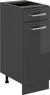 Produktbild von Küchenunterschrank Vicco R-Line Anthrazit Hochglanz 30 cm ohne Arbeitsplatte, Model 54216