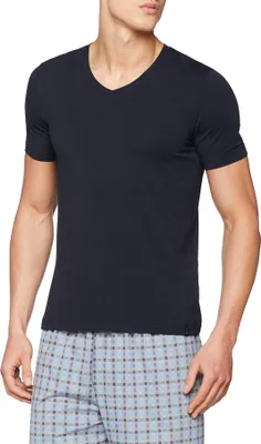 Produktbild von Schiesser Herren T-shirt V-Ausschnitt Gr. 5  blauschwarz