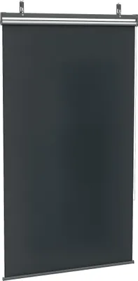 Produktbild von Senkrechtmarkise, höhenvestellbar, Kettenzug, inkl. Haken, 124 cm x 222 cm, Dunkelgrau