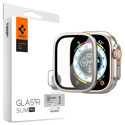 Produktbild von Spigen AGL06161, Displayschutz, Smartwatch, Titan, Apple, Watch Ultra (49mm), Metall, Gehärtetes Glas