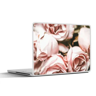 Produktbild von MuchoWow® Laptop Aufkleber Sticker Cover Rosen - Rosa - Vintage 40x30 cm - Laptop Dekoration - Selbstklebend