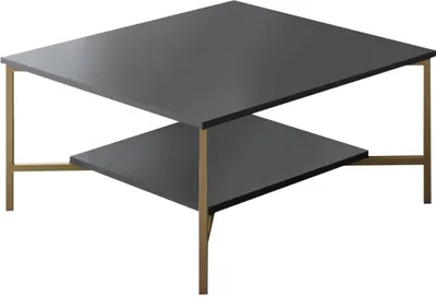 Produktbild von Skye Decor, Gold Line - Anthracite, Gold, Wohnzimmer, Wohnzimmermöbel-Set, Anthrazit, 180 x 48 x 30 cm