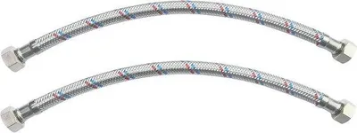 Produktbild von Flexibles Anschluss-Schlauch-Set 300mm - 3/8" Innengewinde - Universal für Küche & Bad