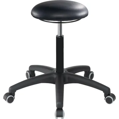 Produktbild von Drehhocker A1S-TR-KL Rl.Kunstleder schwarz Sitz-H.470-600mm MEY