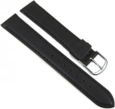 Produktbild von Minott Ersatzband Uhrenarmband Leder Büffelkalb schwarz 18mm XL