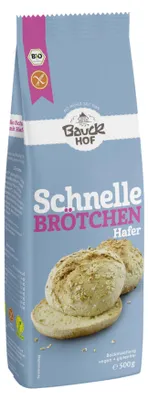 Productafbeelding van Bauckhof Schnelle Brötchen mit Hafer glutenfrei Bio 500g