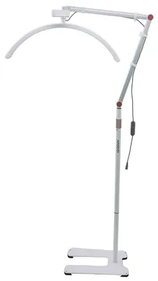Obrázok produktu pre HD-M700X 23-palcové LED osvetlenie na podlahu, 36 W, polmesiacový tvar, 3200 K – 5600 K, s reguláciou jasu, s nastaviteľným kovovým stojanom, držiakom na telefón