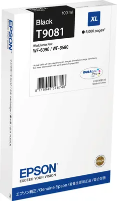 Immagine prodotto di Epson Tintenpatrone C13T90814N T9081 5.000Seiten schwarz