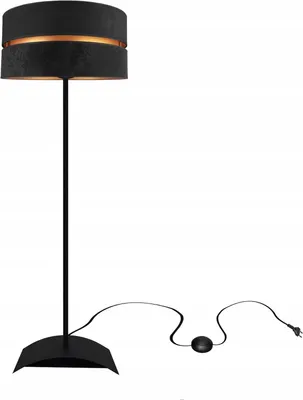Produktbild von Stehlampe Wohnzimmer Schwarz-Gold Stehleuchte Standleuchte Design Modern E27 aus Serie N340 (N340-P-SS)