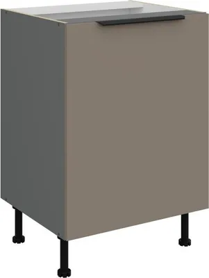 Obrázek produktu pro Dolní jednodveřová skříňka LUNARA - šířka 60 cm, tmavě béžová / antracit