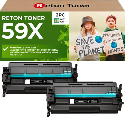 Produktbild von Recycelter HP CF259X 59X Toner HP-CHIP wiederverwendet] 2er-Pack