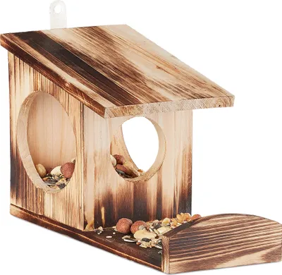 Produktbild von relaxdays Eichhörnchen Futterhaus zum Hängen
