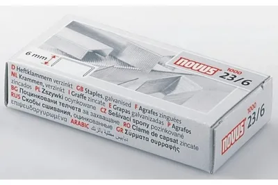 Produktbild von Novus 042-0039, Klammerpack, 6 mm, Befestigung, 1000 Heftklammern, Edelstahl, 30 Blätter