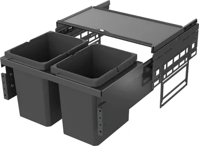Produktbild von VS ENVI Space S Abfalltrennsystem KB 600 mm 2 x 15,5 L Lava