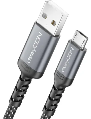 Produktbild von deleyCON 1m Micro USB Kabel USB-A auf Micro USB Adapter