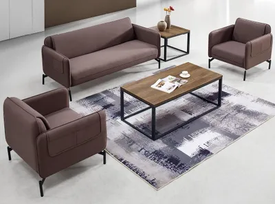 Produktbild von Design Polster Sitz Couch Garnitur Sofa Sofas Couchen Textil Stoff Büromöbel Neu