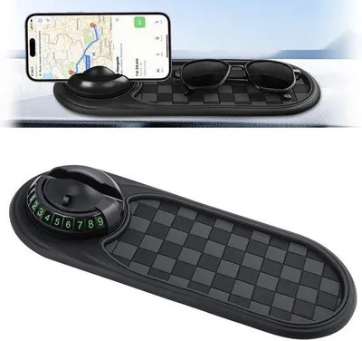 Immagine prodotto di Tappetino antiscivolo per auto, universale, supporto per cellulare, accessorio per auto, nero
