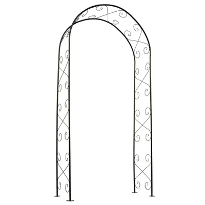 Produktbild von Nature Rosenbogen Metall 100x37x230 cm Schwarz