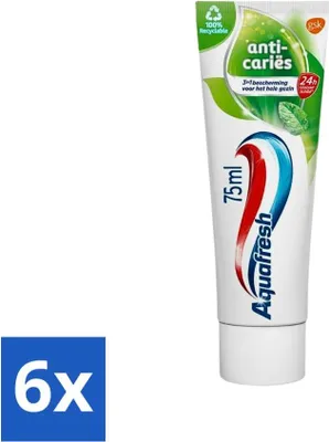 Immagine prodotto di Aquafresh dentifricio anticarie 75 ml - confezione risparmio - 6 pezzi