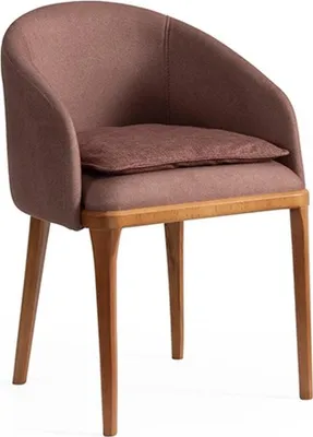 Produktbild von Exklusiver Brauner Esszimmer Stuhl Designer Einsitzer Holzgestell Stühle