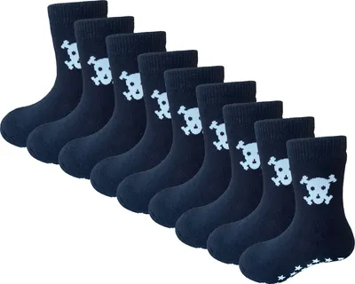 Produktbild von YALION 9 Paar Kinder Antirutschsocken Jungen Mädchen Baumwolle Babysocken Haussocken Thermosocken,Schweiß  Atmungsaktiv und Elastisch (6-12 Monate)