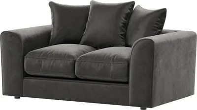 Produktbild von SLF24 - Zweisitzer-Sofa mit Schlaffunktion Dillon Velvet - dunkelgrau - Kronos 34